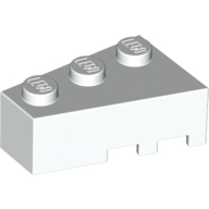 Lego kostka (kostička) 3x2 klín levý, bílá (656501, 4527764)